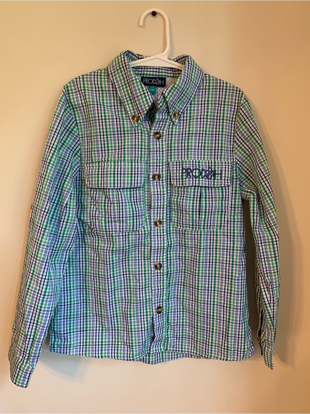 Prodoh Fishing Shirt Boys Check Plaid Summer